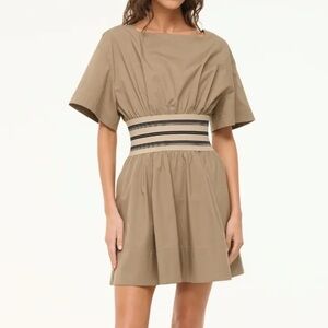 STAUD Amy Mini Dress Brown XS
